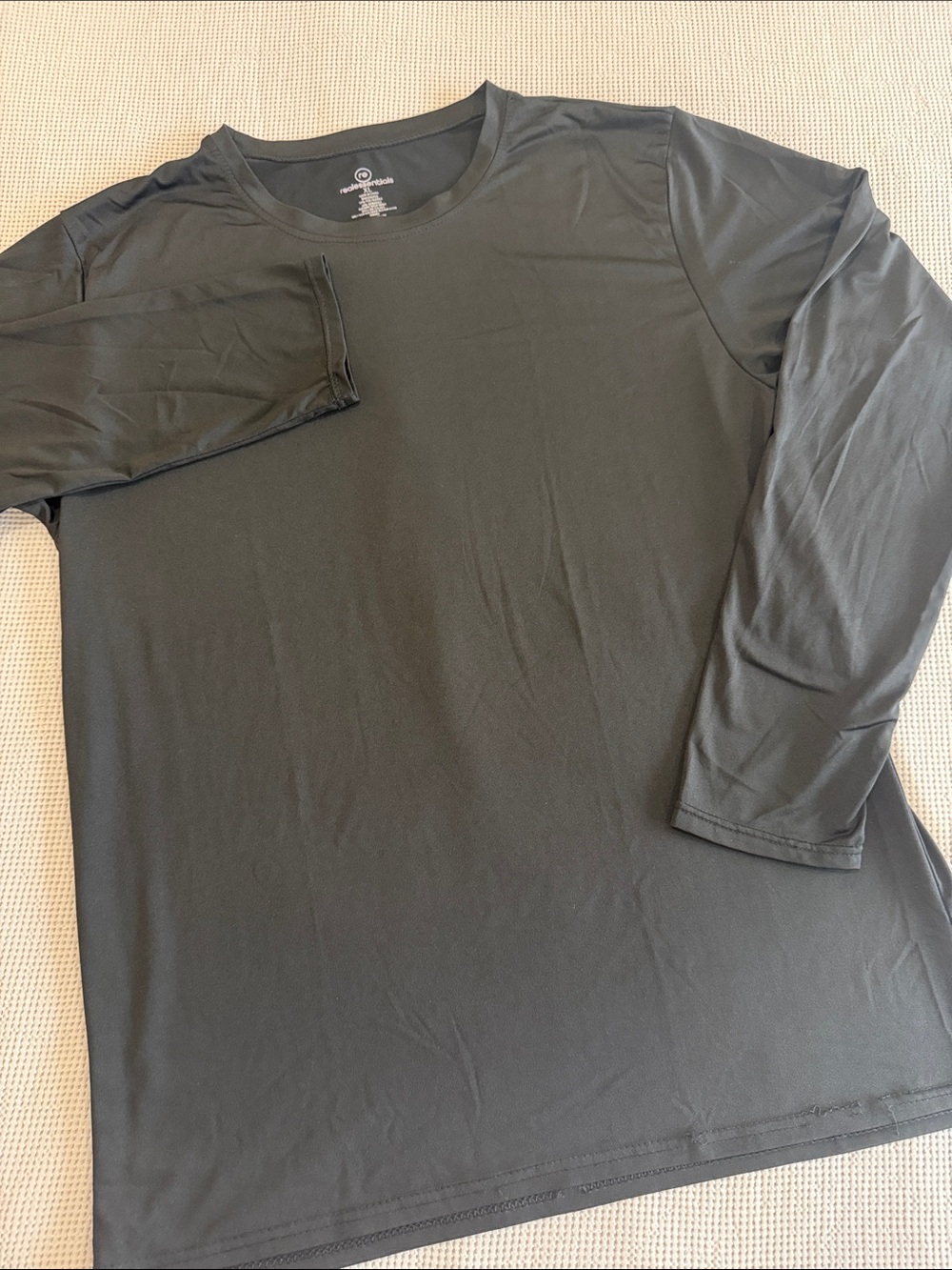 Essentials Black Long Sleeve Crewneck Tee